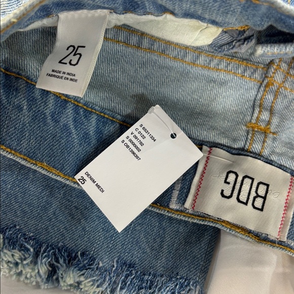 Urban Outfitters denim multi color  leg  BDG Multicolor Patchwork Flare jeans 25 - Picture 16 of 16